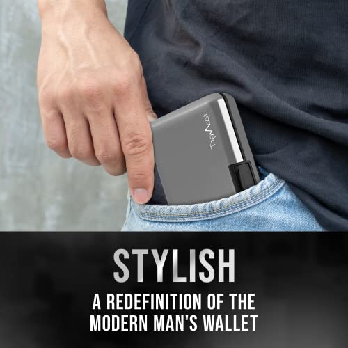 Topmost TP001 Rfid-Blocking Aluminum Wallet Credit Cards Holder For Men & Women - Slots For 12 Cards And Bills. Credit Card Protector - Credit Card Case. Metal Card Holder. Rfid Card Holder thumb #5