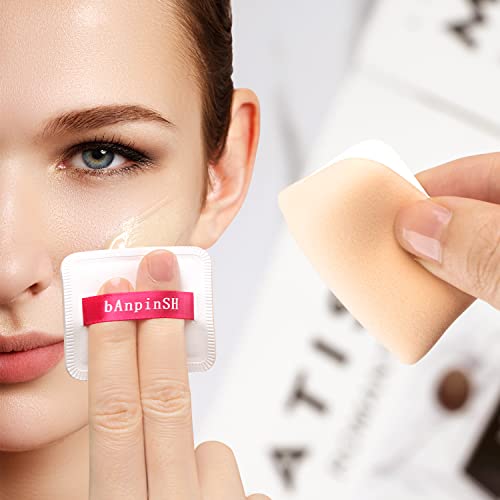 Banpinsh Powder Puff Wet Dry Makeup Tool Triangle Makeup Puff,For Liquid Foundation,Powder,Cream Concealer,Dry & Wet Use Air Cushion Puff (4 Pieces) (Rectangular) #TOP4