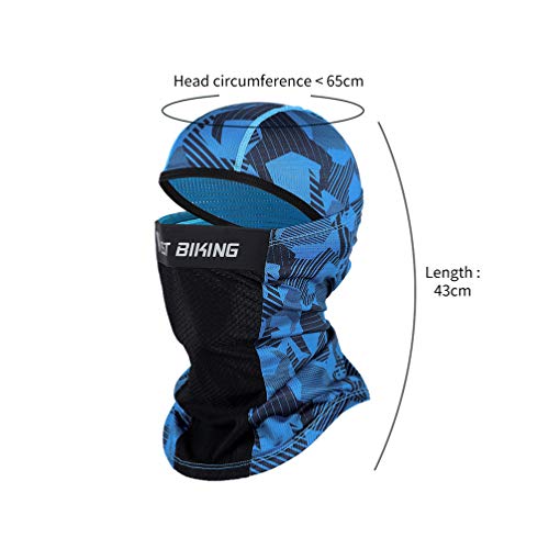 BESPORTBLE Tampa de Proteção UV Balaclava Rosto Seda Gelo Respirável Tampa Da Cabeça Cheia Rosto Cac
