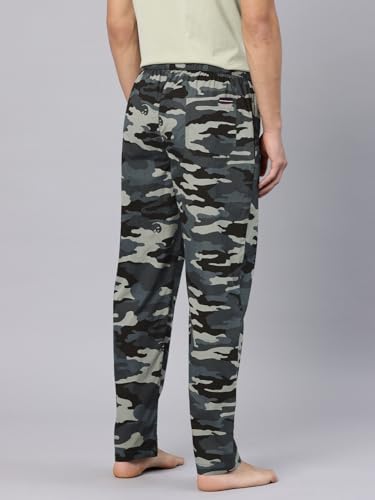 Image of Majestic Man Men's Printed Pure Cotton Lounge Pyjama | Comfort Fit | Elastic Waist with Drawstring | 3 Pockets | Button Closure