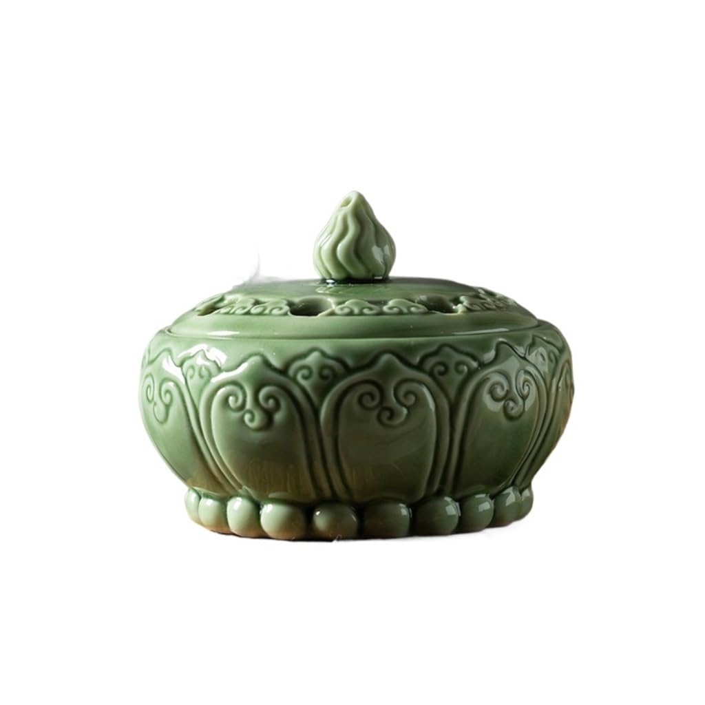 Brûleur d'encens de style chinois TUSUOD en métal pour décoration salon