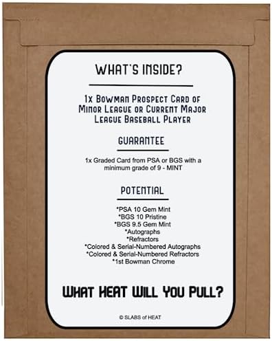 Graded Bowman Baseball Card Gift Box: Prospect Edition | ONE PSA/BGS Graded 10, 9.5 or 9 Card | Potential Autographs & Numbered Refractors | Ideal Gift for Collectors & Baseball Fans - image 2