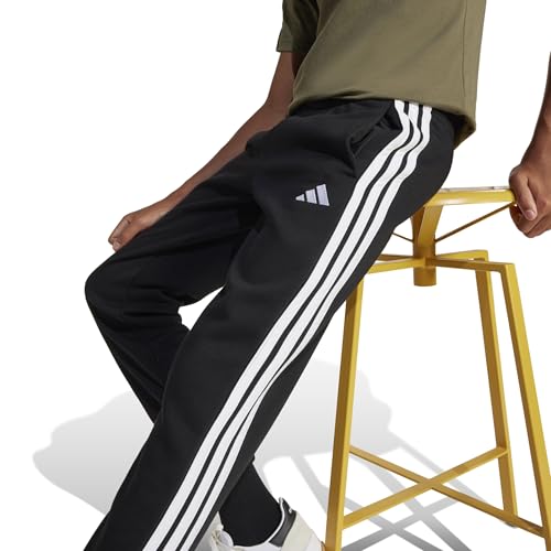 Adidas Unisex Kids Essentials 3 Stripes Pants, Black/White, 9-10 Years