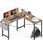 DUMOS L Shaped Desk Computer Gaming Corner Table 50 Inch Home Office Writing Student Work PC Work...