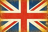 ShineSnow Vintage Union Jack British UK Flag 4x6 Feet Flag, Polyester Great Britian England United Kingdom National Flag Double Stitched with Brass Grommets 4 X 6 Ft Flag for Outdoor Indoor Decor