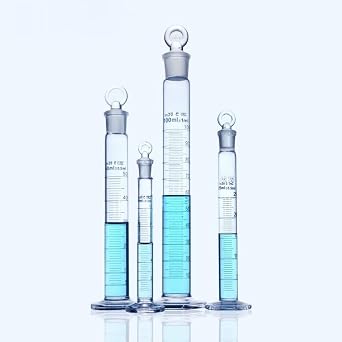 10 mL to 500 mL Graduated Glass Measuring Cylinder with Lid Transparent Glass Bottle for Precise Liquid Measurement250ml 1pc