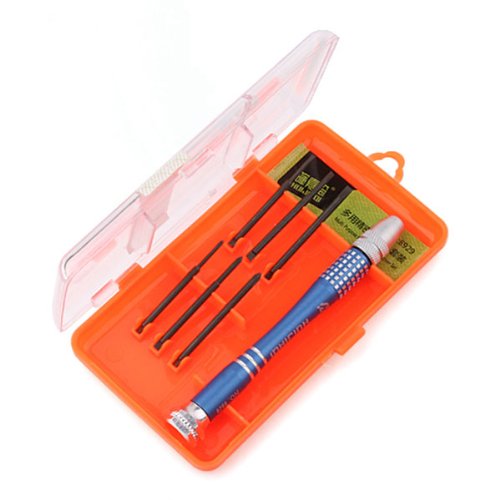 Caratteristiche 8929 Multi-Purpose attrezzi speciali steelthe Bit Set cacciavite di precisione da contenuto PH0, PH00, PH000, 2.5, 2.0 e 1.6 Peso del pacchetto: 85 g pacchetto Dimensioni: 22.5 cm x 10 cm x 2.5 centimetri contiene: 1 x set di cacciaviti