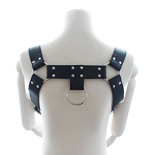 Image of Men's Faux Leather Body Chest Harness Belt Shoulder Cage Belt Party Costume