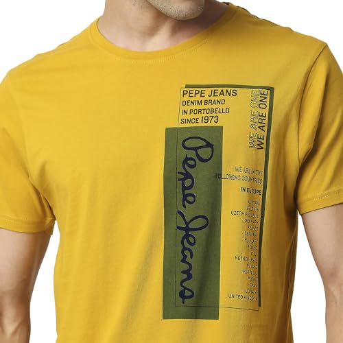 Image of Pepe Jeans Men's Fitted Crew Neck Printed T-Shirt