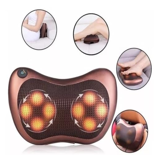 Almofada Encosto Massageador Movimentos Shiatsu Lombar Infravermelho Pescoço Veicular