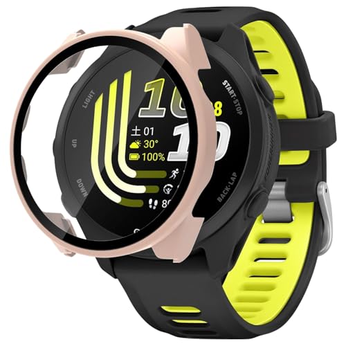 HVUYAL�P�[�X For GARMIN(�K�[�~��)�X�}�[�g�E�H�b�` Forerunner 170 Music Black/Amp Yellow ��p���v�P�[�X ��̌^ �����K���X �ی�J�o�[ �S�ʕی� 9H ��ʕی�t�B���� + PC �J�o�[ �����ȒP 