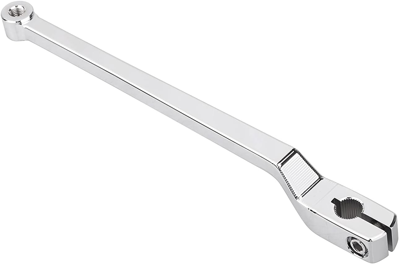 SHMT 9.84" Extended CNC Heel Shift Shifter Lever Chrome for Harley Touring Electra Glide Road King Softail Trike Models