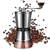 Manual Coffee Grinder Capacity 185g with 36MM Ceramic Grinding Conical Burr - External 8-Speed Adjustable Setting,French Press Coffee for Hand Grinder Gift