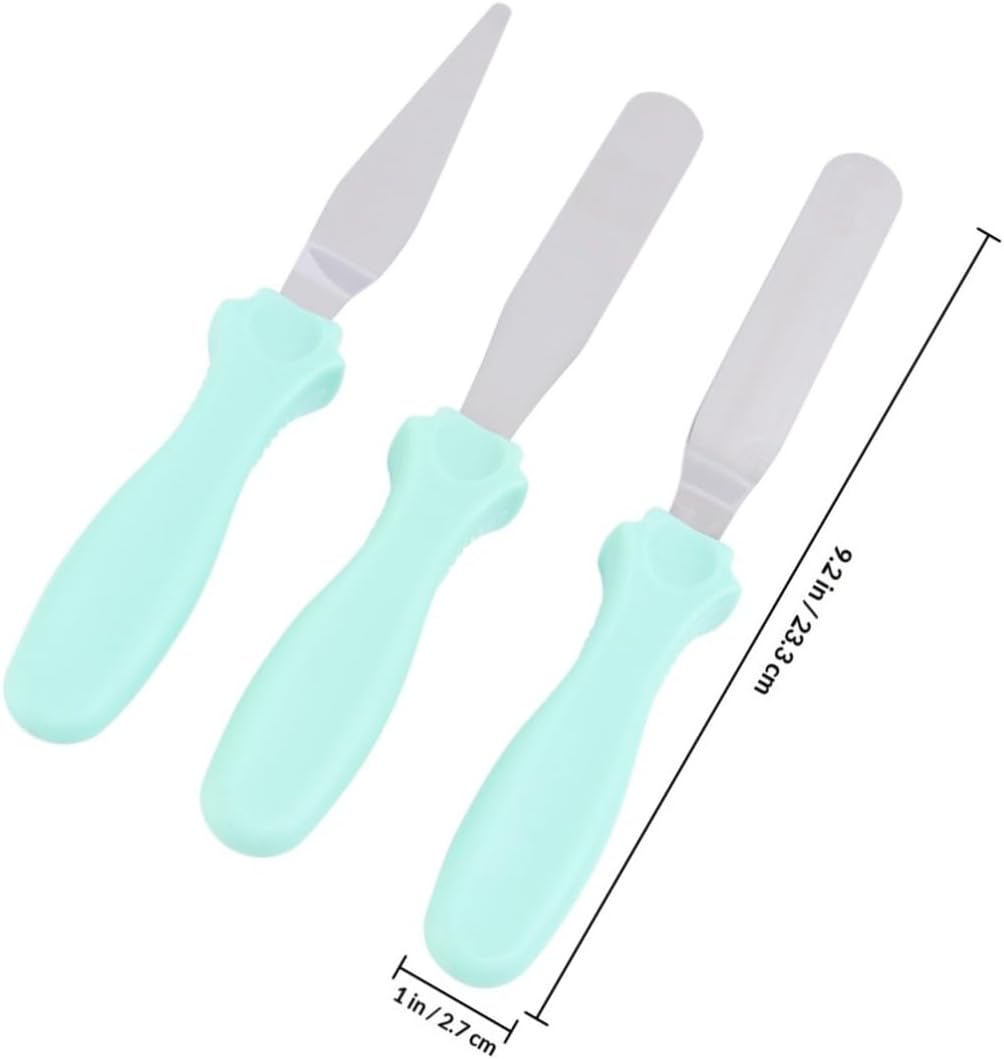 Cake Spatula Set Decorating Lightweight Easy to Clean Random Color Stainless Steel and Baking Tool for Cake Cream Scraper with Home Baking Family and Friends