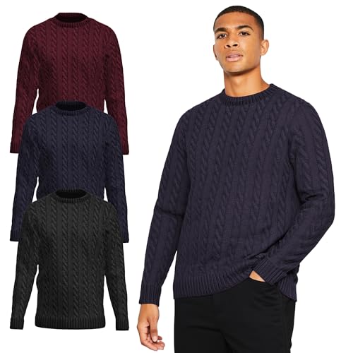 Pull col rond homme fin et chaud résistant aux frottements