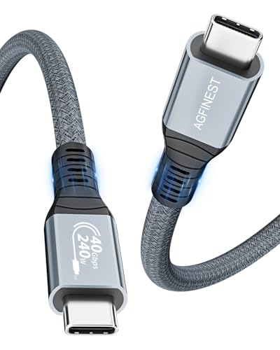 USB4 Cable 240W 1m/3ft, USB-IF Certified USB-C Cable 40Gbps Data Transfer 8K@60Hz/4K@120Hz Video PD3.1 Compatible Thunderbolt 4/3 for iPhone 17, MacBook, iPad Pro, Laptop, Docking, SSD, Monitor