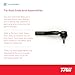 TRW JAR7621 Steering Tie Rod End for Toyota Camry: 2007-2011 and other applications