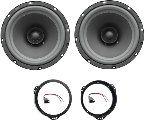 Sound-way Haut-parleurs Enceintes Bicone 16,5 cm 120 Watts Compatible avec Fiat, Opel, Citroen Jumper, Peugeot Boxer, Renault Trafic