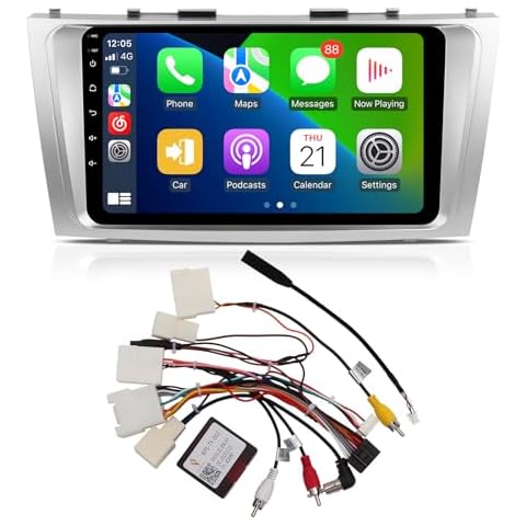 ViaBecs 9" Wireless Apple Carplay Stereo for 2007-2011 Toyota Camry, Android 12 6G 128G Touch Screen Car Radio Android Auto with Mirror Link QLED Screen GPS Navigation (CAN005-X for JBL) Cover