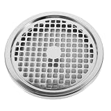 Edelstahl Gitterdeckel für Mülleimer mit Aschenbecher, Silber