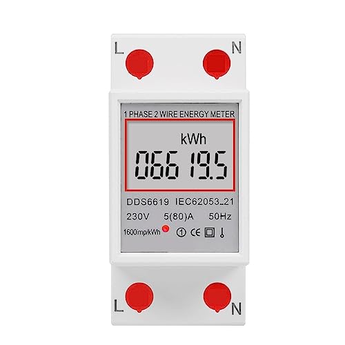 Compteur d'énergie LCD wattmètre numérique AC230V 80A rail din KWH - 2