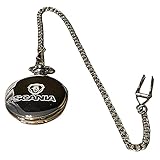 Masons of London Taschenuhr mit Hunter-Motiv, versilbert