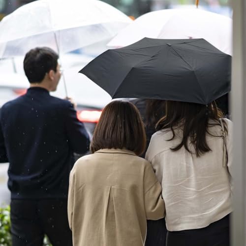 Umbrella Compact - Foldable Parasol for Rain | Rain & UV Protection 6-Rib Umbrella for Women Daily Beach Travel Camping Fishing Sports