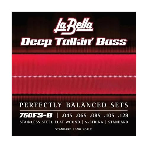La Bella 760FS-B Deep Talkin Bass Flatwound Bass Strings - Standard 5-String