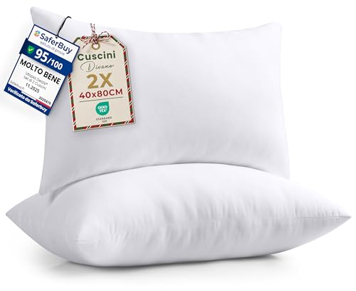 Confezione Cuscino - Set di 2 cuscini decorativi rettangolo per il vostro divano o camera da letto; non sono né troppo grandi né troppo piccoli e emanano un'atmosfera familiare