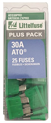 Littelfuse ATO30PRO ATO BP PRO Fast-Acting Automotive Blade Fuse - 25 Piece