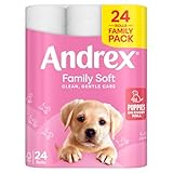 Andrex Family Soft Toilet Paper 24 Rolls (Previously Andrex Gentle Clean) Gentle on your Family’s skin– Pack of 24 Toilet Rolls, 170 sheets Per Roll, FSC Certified