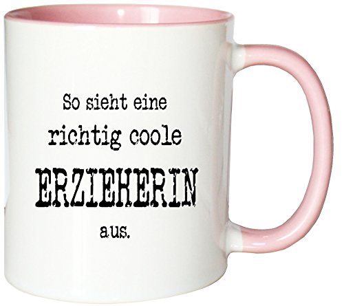 Mister Merchandise Kaffeetasse So Sieht eine richtig Coole Erzieherin aus....