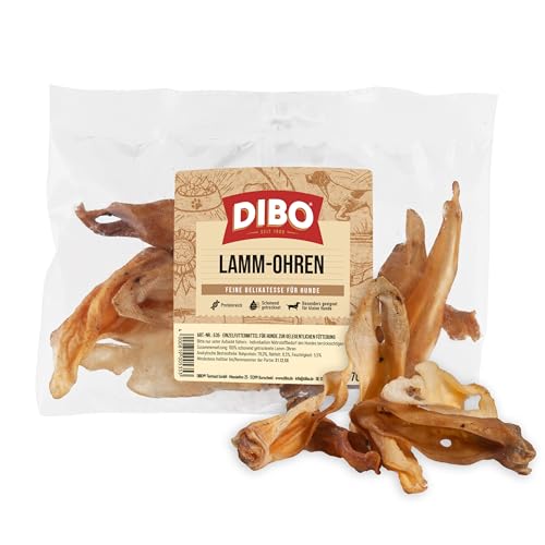 DIBO Lammohren 70g-Beutel der kleine Naturkau-Snack oder Leckerli für Zwischendurch Hundefutter Qualitätskauartikel ohne Chemie von DIBO