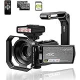 Video Camera 4K Camcorder ORDRO AE8 UHD 24FPS FHD 1080P 60FPS Video Camera Infrared Camera Camcorder Ghost Hunting Camera with IR Night Light, 2 Batteries