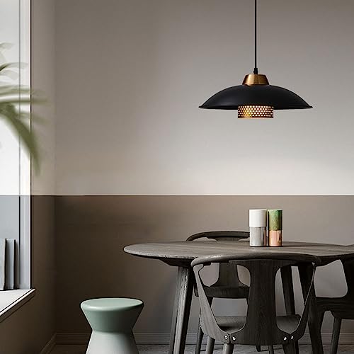 Suspensions modernes noires style industriel avec chaîne réglable de 198 cm - 3