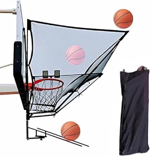 Accesorio de retorno de baloncesto, rebote giratorio de 180° para aro, mejora la práctica de tiro con un retorno eficiente de la pelota
