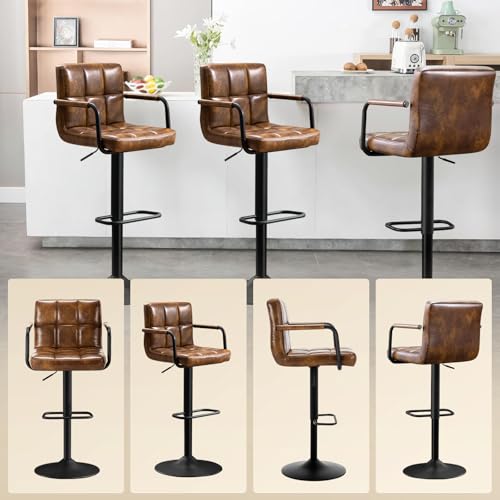 Lot de 2 tabourets bar pivotants 360° réglables Ckaff