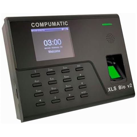 COMPUMATIC XLS Bio v2 Biometric Fingerprint Time Clock System, WiFi, CompuTime101 Software Included, 0 NO Monthly Fees!! Cover