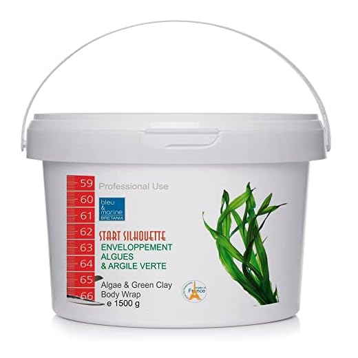 bleu & marine Bretania - Fango Argilla Verde & Alghe Rimodellanti | Maschera Corpo | Combattente Cellulite | Multifunzionale | Prodotto Naturale, Verde, 1.5 kg