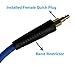 YOTOO Hybrid Air Hose 3/8-Inch by 25-Feet 300 PSI Heavy Duty, Lightweight, Kink Resistant, All-Weather Flexibility with 1/4-Inch Brass Male Fittings, Bend Restrictors, Blue