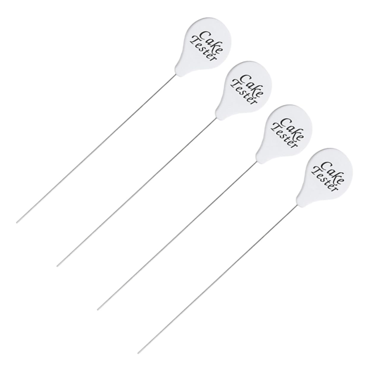 ABOOFAN 4pcs Stainless Steel Cake Tester Baking Test Stick Biscuit Stirring Pin Easy to Wash Anti-slip Grip for Cake Cupcake Testing