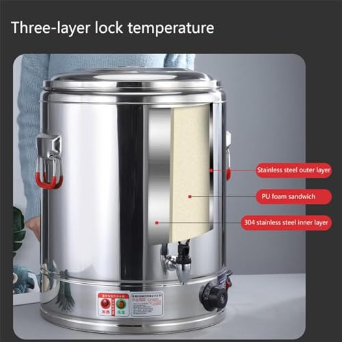 30L-40L Electric Catering Urn, Stainless Steel Hot Water Dispenser with Temperature Control 30-110°C, Perfect for Café, Office, Home, Events, and Catering. - Image 3