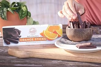 Sweet Candy Company Dark Chocolate Orange Sticks - Gourmet Chocolate Covered Sticks, Chocolate Fruit Flavored Sticks, Gift Idea for Holidays, Gluten Free, Kosher - 10.5 oz Box (Pack of 2)