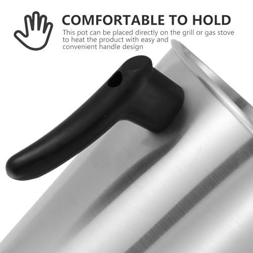 Crisol para derretir cera resistente a la corrosión con mango largo protector para manualidades 7