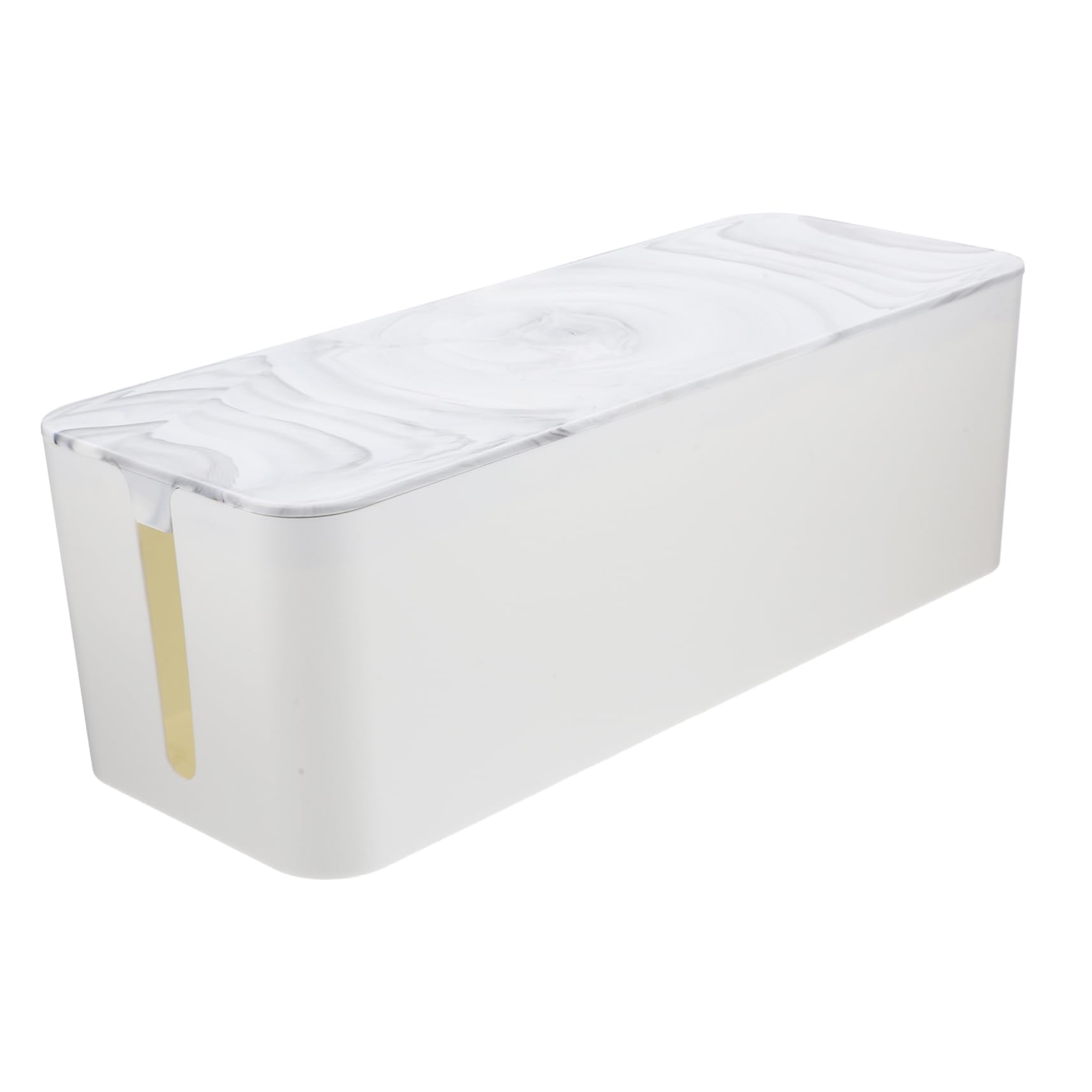 SHINEOFI Kabelmanagement Kasten aus Hips mit Bambusdeckel Große Kapazität und Leicht zu Reinigen Kabelversteckbox Abnehmbares Design für Zuhause und Schule