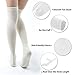 MK MEIKAN Long White Knee High Socks Girls, Stockings for Women High Thigh Tube Socks Party Costume Over the Knee Cheerleader Socks Novelty Socks 1 Pair