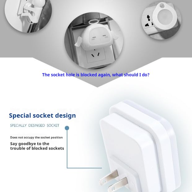 Image of DeepCrush 6 Pack LED Night Light with Smart Sensor Dusk to Dawn Sensor, Daylight White, 0.5W Plug-in，Night Lights Plug into Wall，Lights for Bathroom,Hallway,Bedroom, Kids Room, Kitchen, Stairway