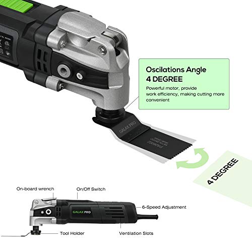 GALAX PRO Oszillationswerkzeug Oszillierer Multitool 400 Watt 6 Einstellbare Geschwindigkeiten zum...