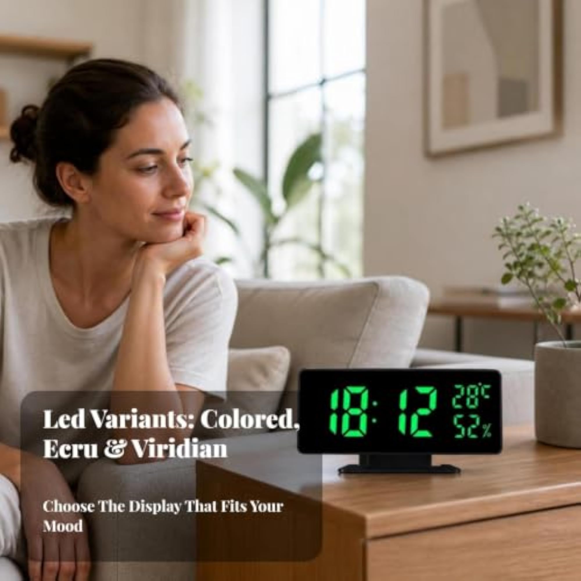 Sleek LED Digital Desk Clock, Modern Style