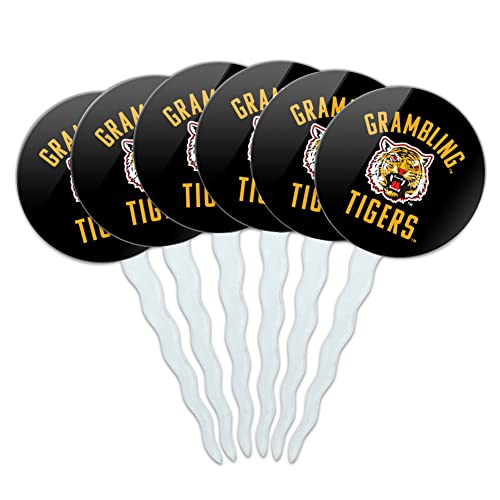 Grambling State University Tigers Logo Cupcake Picks Toppers Decoration Set of 6